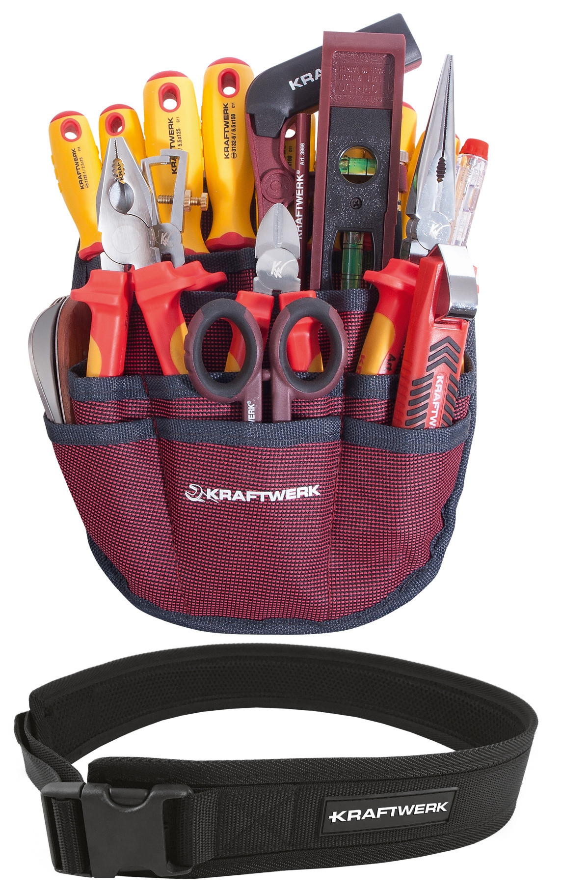 Jeu d'outils pour l'électricien trousse, 85 - 125 cm, 20 pièces - KRAFTWERK