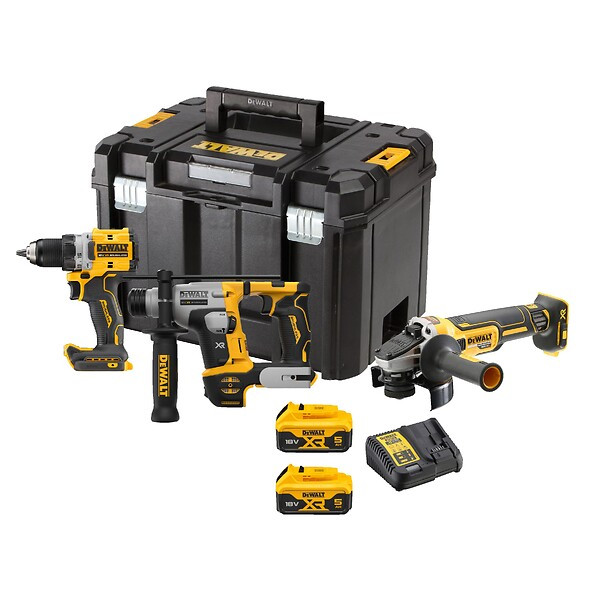 Kit 3 outils XR 18V sans fil perceuse visseuse DCD800, perforateur sds plus DCH172, meuleuse Ø 125 mm DCG405 en coffret - DEWALT