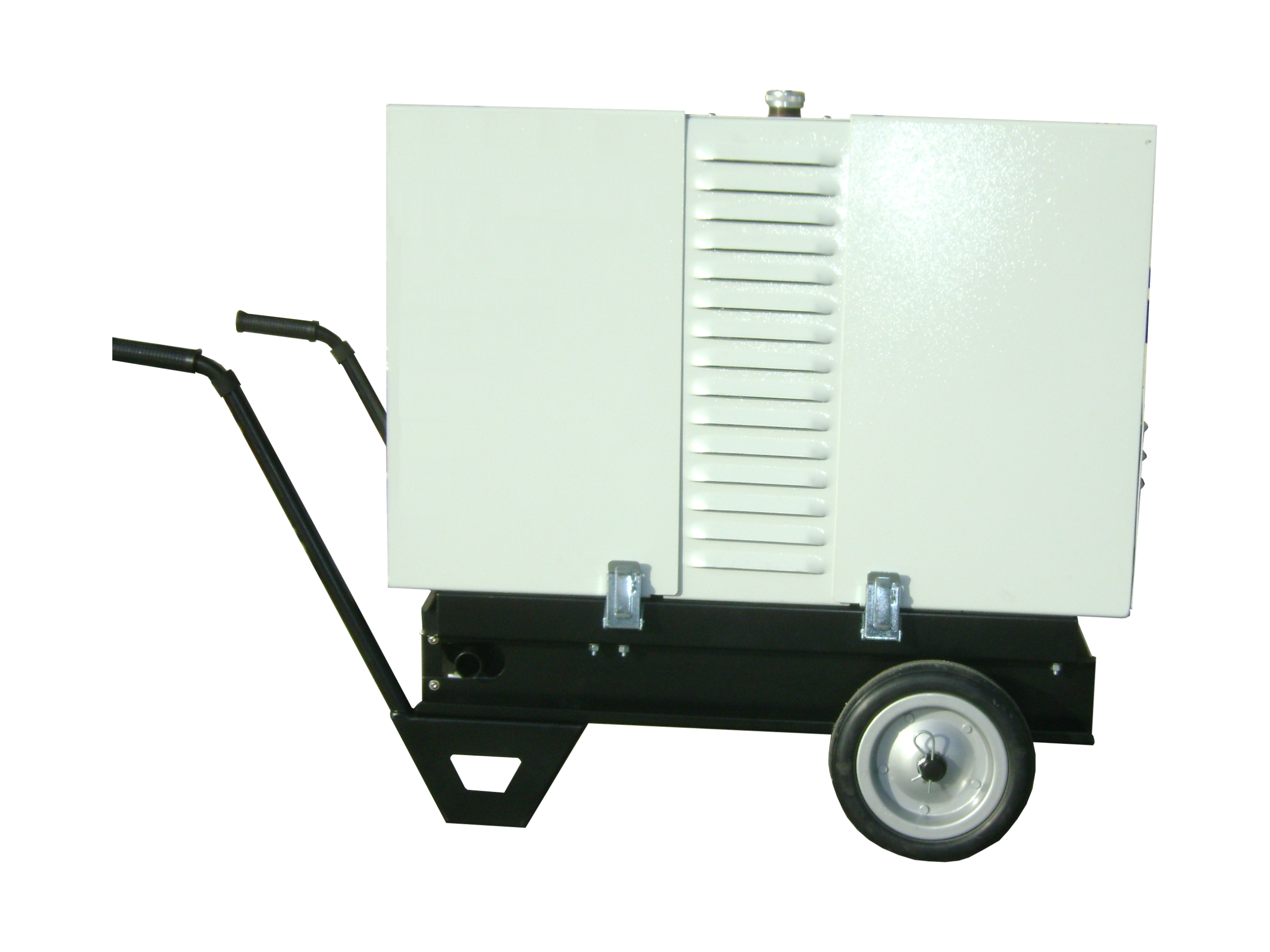 Kit brouette capotée avec 2 roues et poignées manuelles pour groupe électrogène sur châssis FERBO