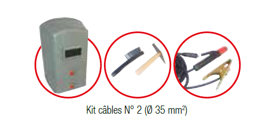 Kit de soudage câble N-2 pour groupes électrogènes de soudage IMER FRANCE