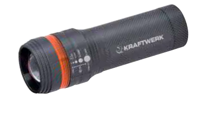 Lampe de poche en aluminium avec fonction zoom - LED 1 W - KRAFTWERK