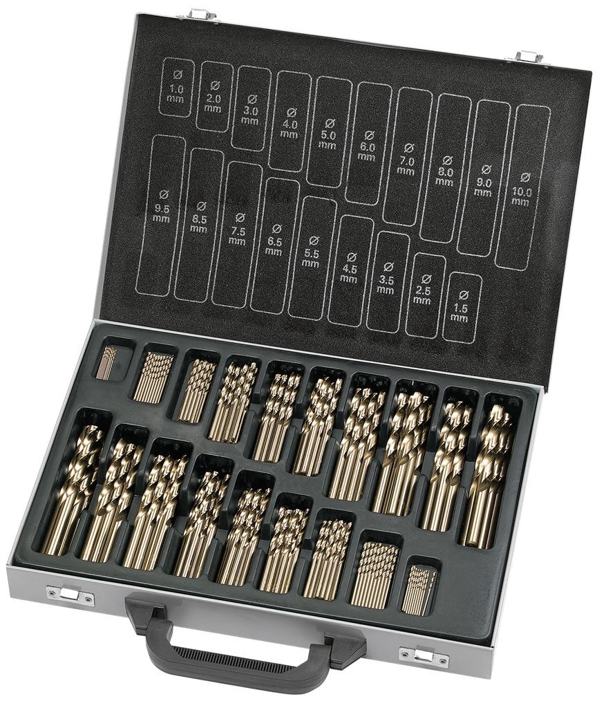 Magasin de 170 Forets hélicoïdaux HSS-Co 1-10 mm - KRAFTWERK