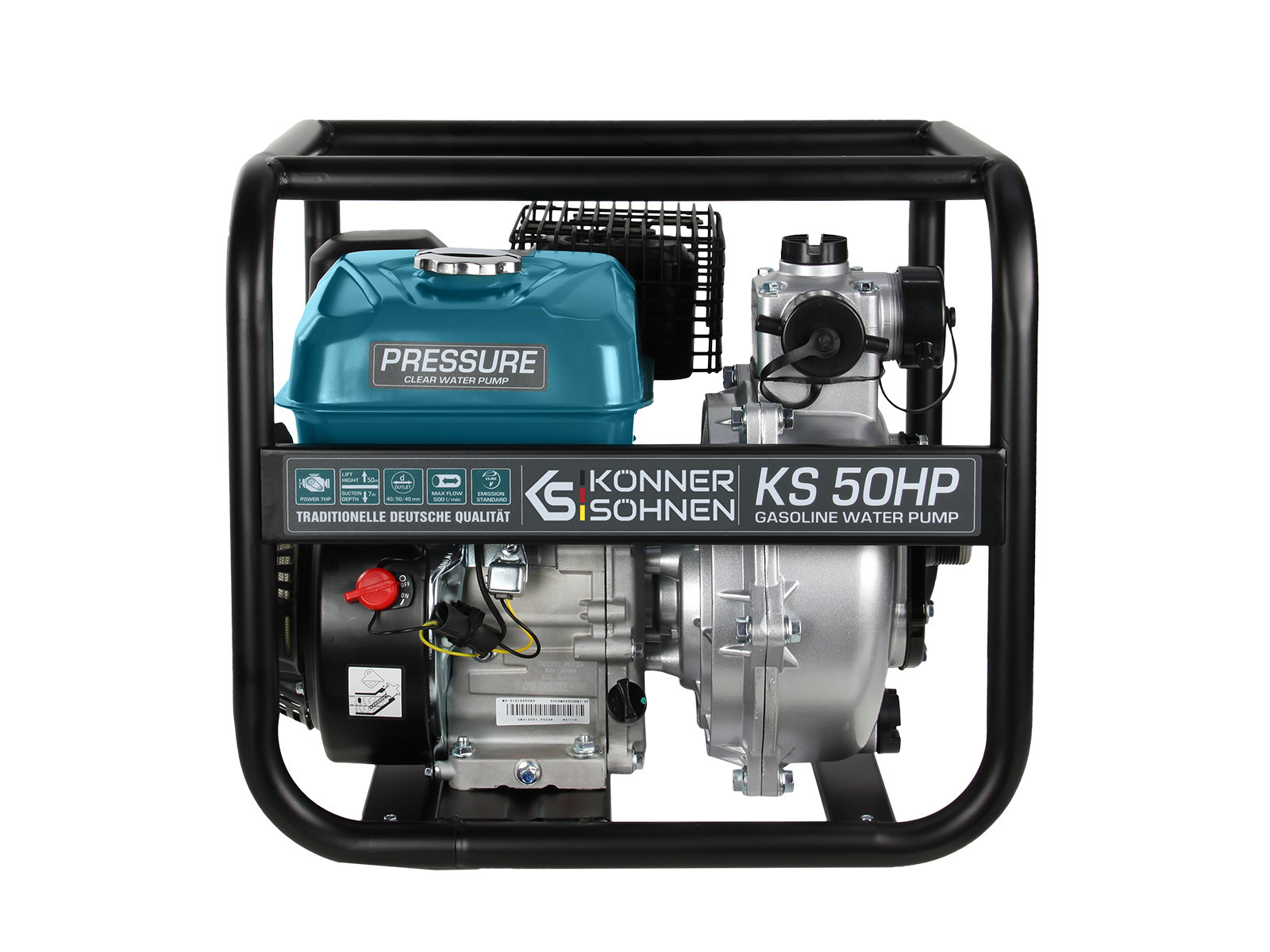 Motopompe à haute pression Essence - Pompe incendie - KS 50HP - eaux claires - 1000 L/mm 60m³/h - Könner & Shönen