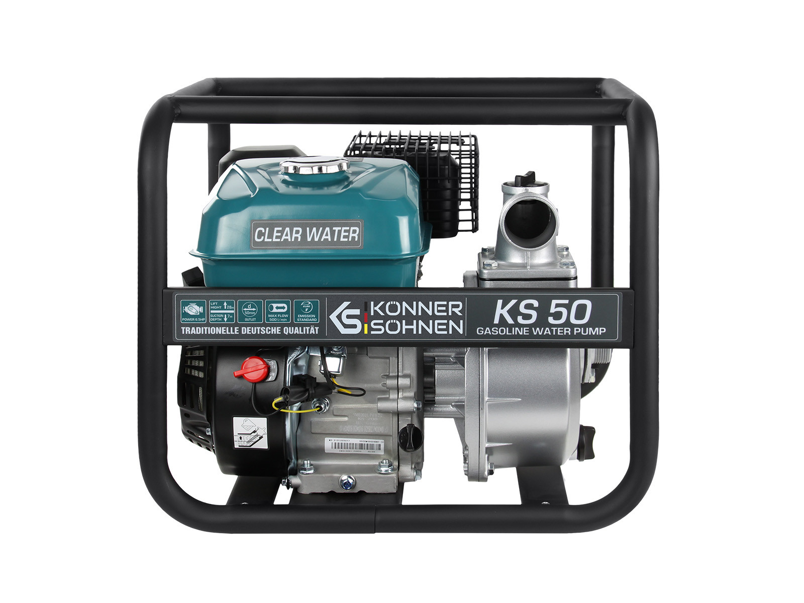 Motopompe Essence KS 50 - eaux claires - 500 L/mm 30m³/h - Könner & Shönen