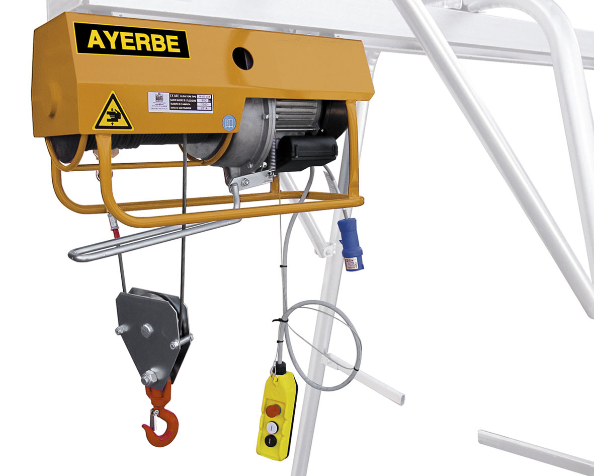 Palan électrique AY-800-EPX - Capacité 800 kg - 25 m - 2200W - 230V - AYERBE