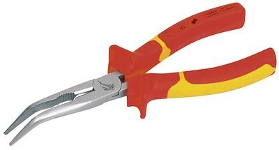 Pince téléphone à bec demi-rond 45° VDE KW hightech 205 mm - KRAFTWERK