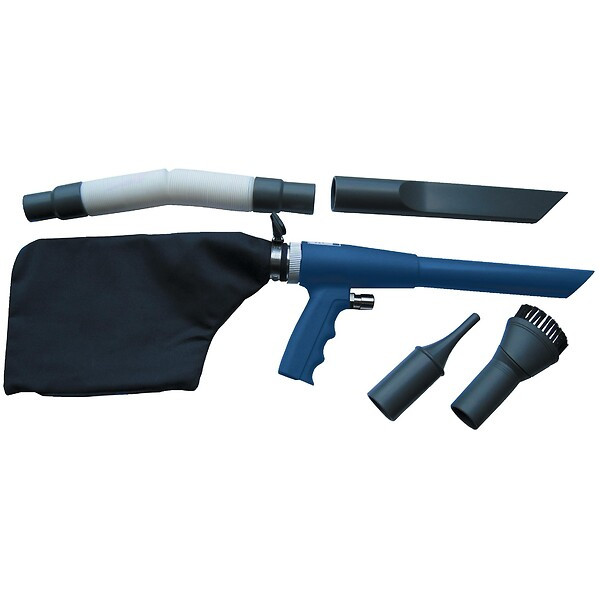 Pistolet aspirateur pneumatique avec accessoires - 1857 - PTS