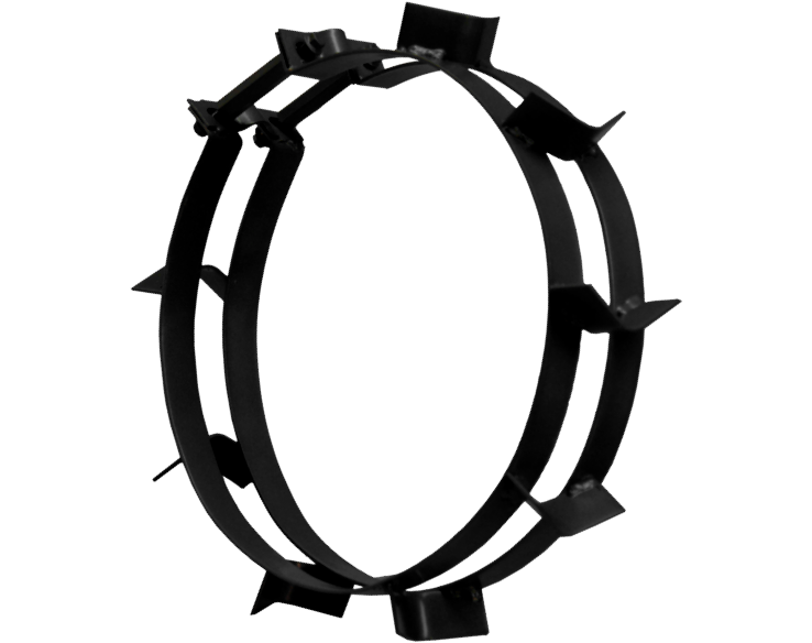 Roues métalliques à crampons (2 pièces) KS MG40 pour Motoculteurs Könner & Shönen