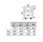 Servante d?atelier BASIC LINE BT700, 7 tiroirs avec 337 outils - KRAFTWERK