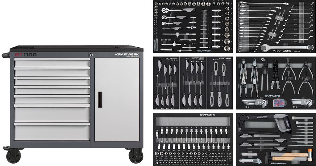 Servante d'atelier BT1100 7 tiroirs avec 300 outils - KRAFTWERK