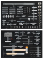 Servante d'atelier LT700 LT LINE - 7 tiroirs avec 337 outils - KRAFTWERK