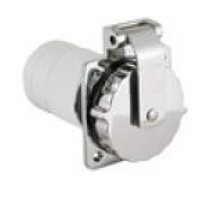 Socle mâle étanche 2 pôles + terre 32A 230V - inox- Prises et rallonges de quai - MARINCO BEP