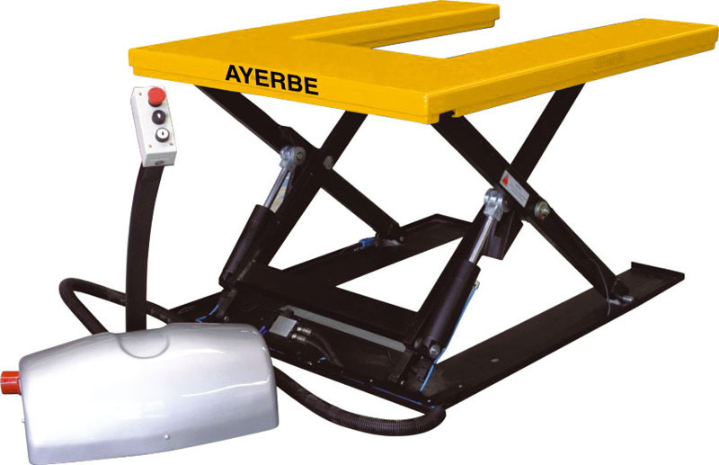 Table élévatrice hydraulique AY-1500-EMH-U - Plateau en U - Electrique 400V - Charge utile 1500 kg - AYERBE