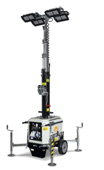 Tour d'éclairage mobile ZETA-L-4X320 - 4 LED 320 W, 4300 m², H 7 m, levage manuel - AURORA