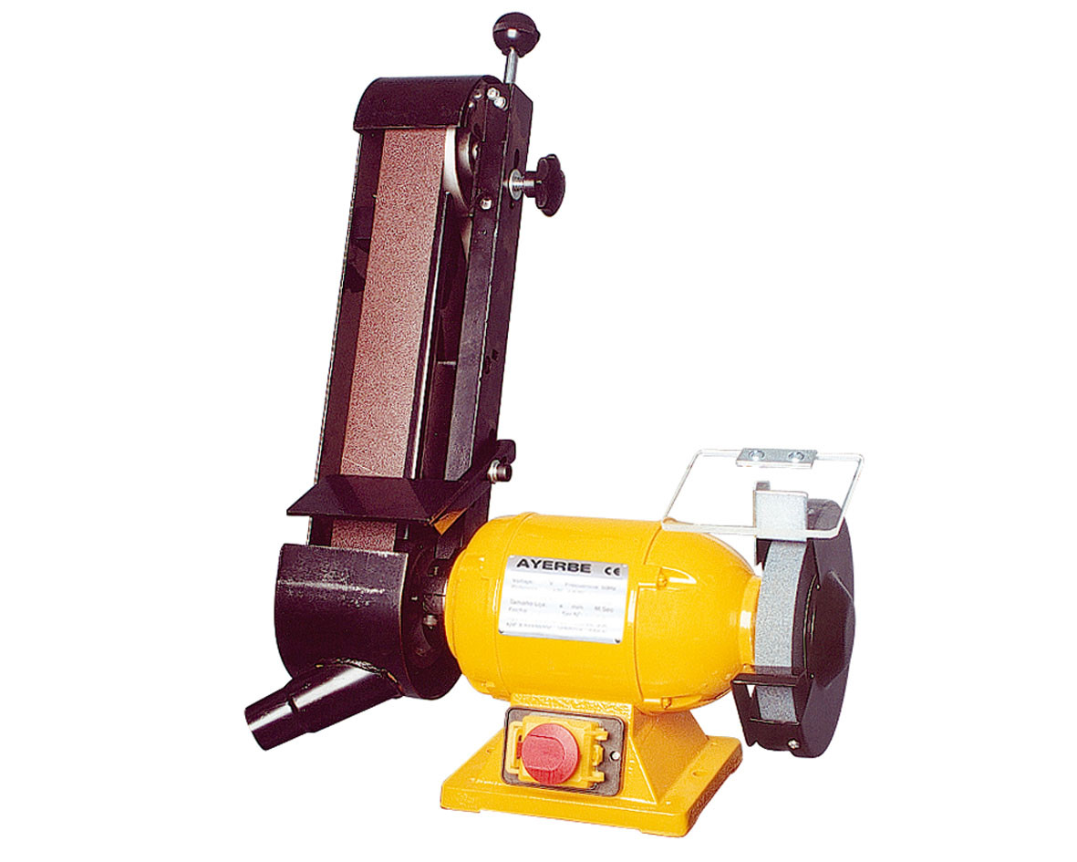 Touret à meuler AY-150-PROF-LJ - 300W 230V - meule 150 mm + papier de verre - AYERBE