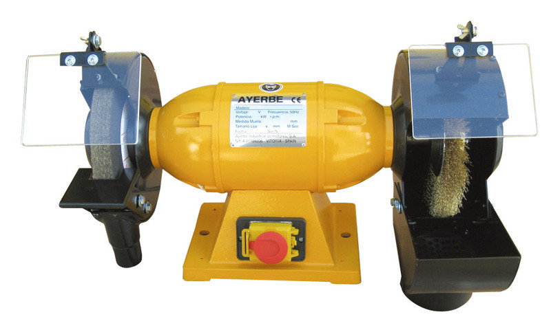 Touret à meuler AY-250-PROF-CP-MN - 450W 230V - meule 200 mm+ Brosse 250 mm- AYERBE