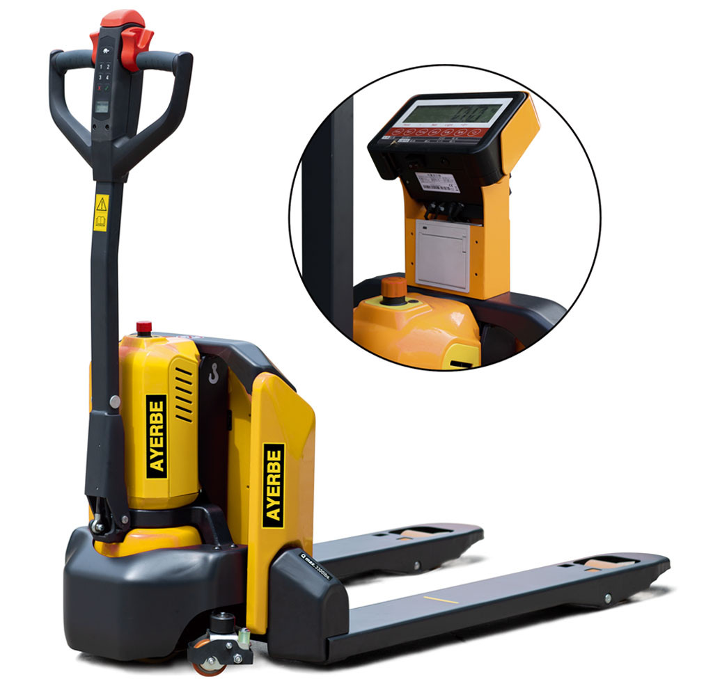 Transpalette électrique YA-ELEQTRA-PESEUR - 1150x562 mm - Charge utile 1500 kg - AYERBE