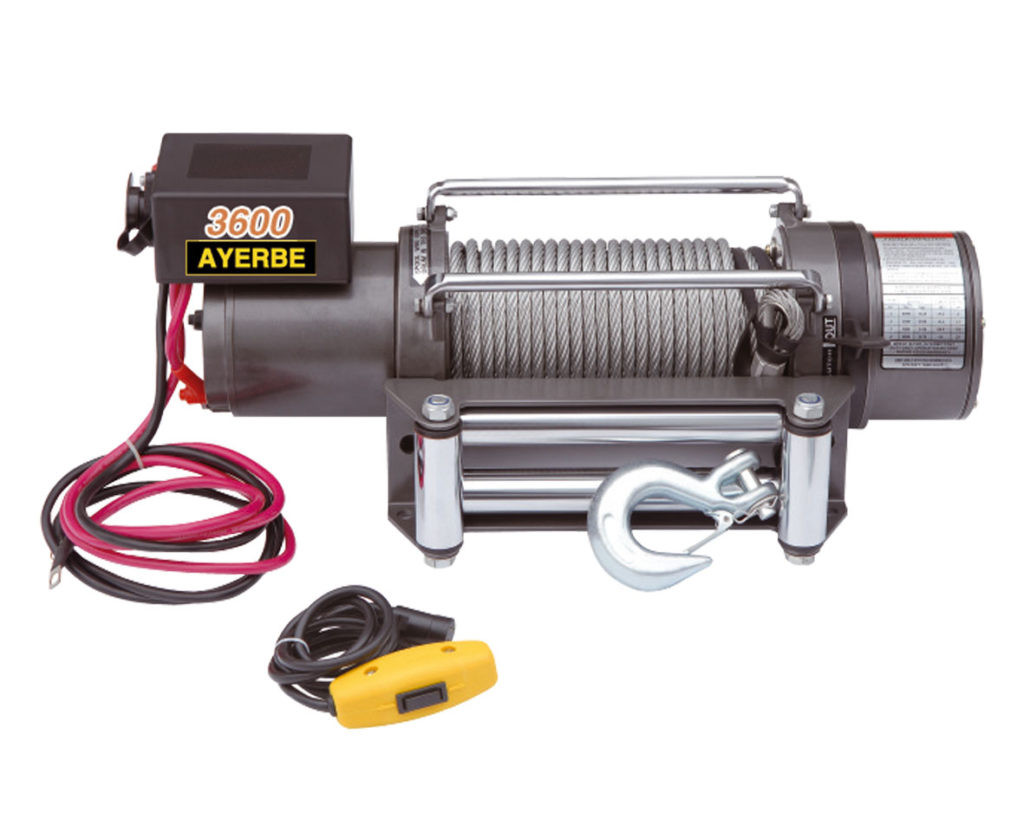 Treuil électrique AY-3600-DC - Capacité max 3600 kg - 12V DC 3.8 CV - AYERBE