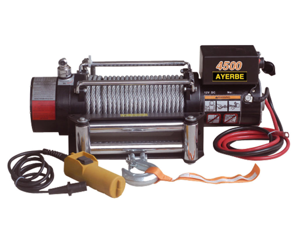 Treuil électrique AY-4500-DC - Capacité max 4500 kg - 12V DC 6 CV - AYERBE