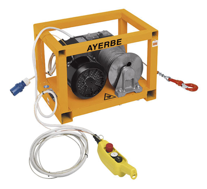 Treuil électrique AY-500-AP - Capacité 500 kg - Câble 25 m - AYERBE