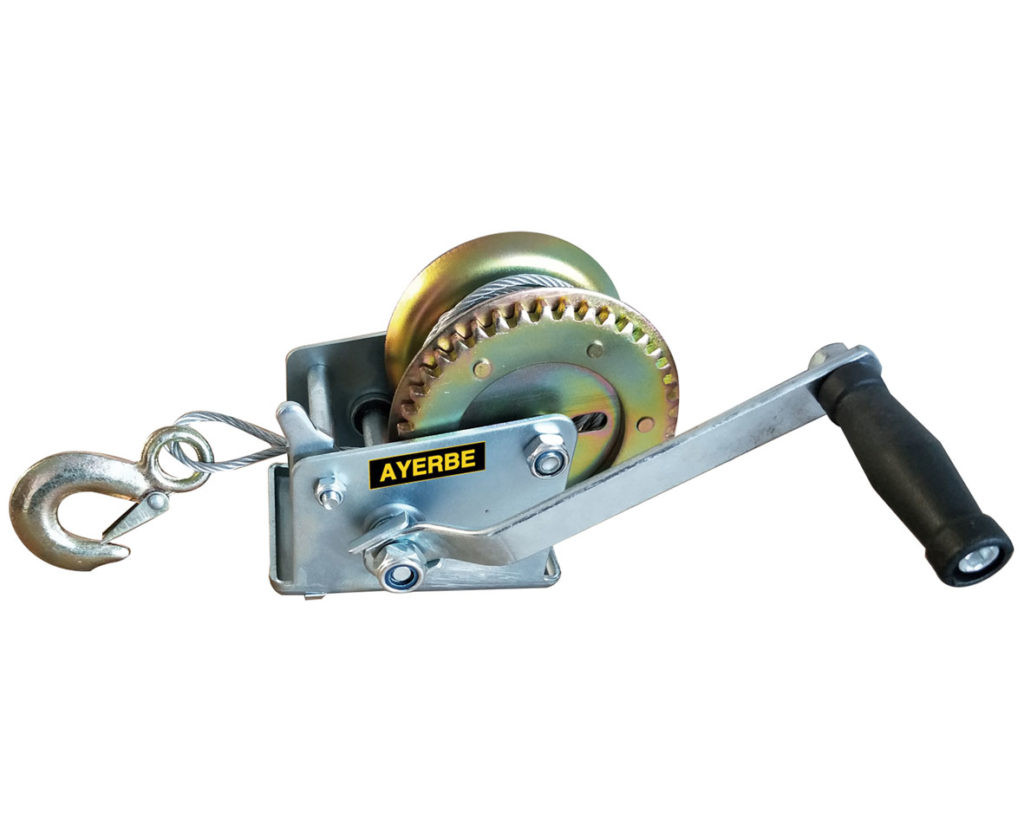 Treuil manuel AY-1350-HW avec câble - Capacité max 1300 kg - AYERBE