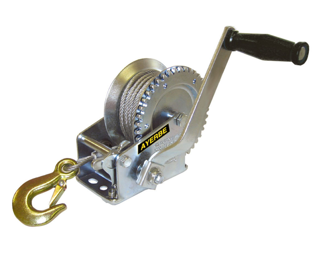 Treuil manuel AY-540-HW avec câble - Capacité max 540 kg - 13 kn - AYERBE
