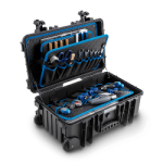 Valise à outils en polypropylène JUMBO 6600 avec roulettes et poignée télescopique - sans outils - B&W