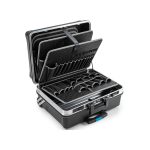 Valise à outils en polypropylène ORCA avec roulettes et poignée télescopique - sans outils - B&W