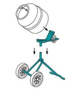 Bétonnière Minibeta Electrique monophasé 230V - Cuve acier - Malaxage 100 L - Capacité 1/2 sac 35 kg - 63 dB(A) - 55 kg - IMER