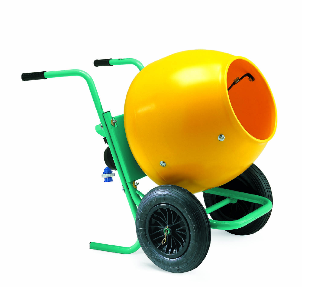 Bétonnière Rollbeta Electrique Monophasé 230 V - Cuve plastique - 100 L - Capacité 1/2 sac 35 kg - 63 dB(A) - 46 kg - IMER