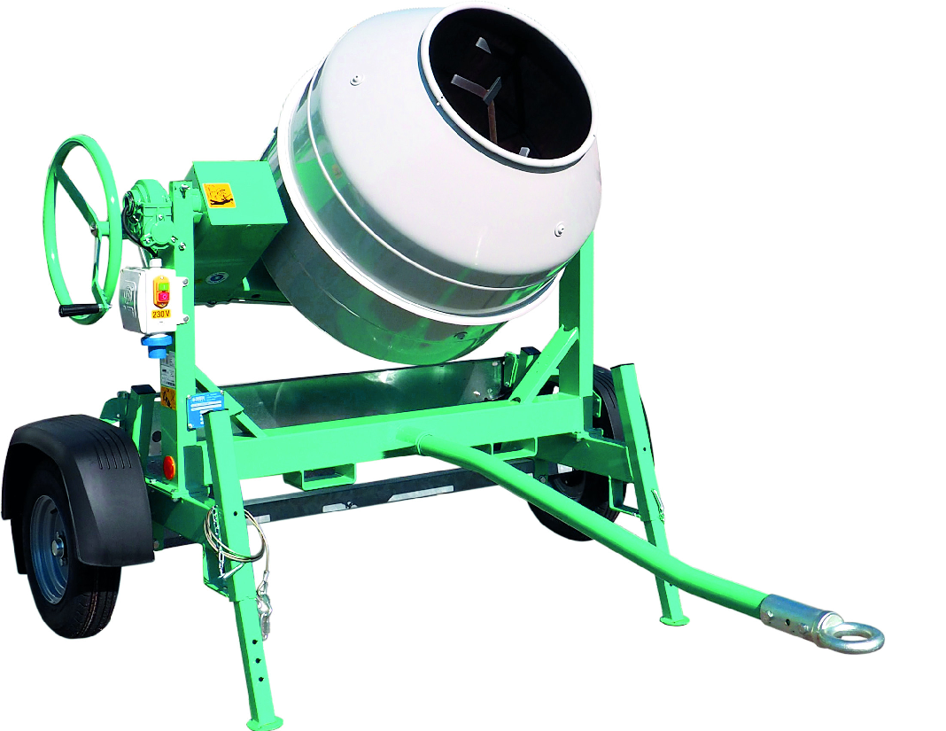 Bétonnière Syntesi S  350R Electrique 230 V - Tractable - Malaxage 280 L - Capacité 2 sacs 35 kg - 72 dB(A) - 224 kg - IMER