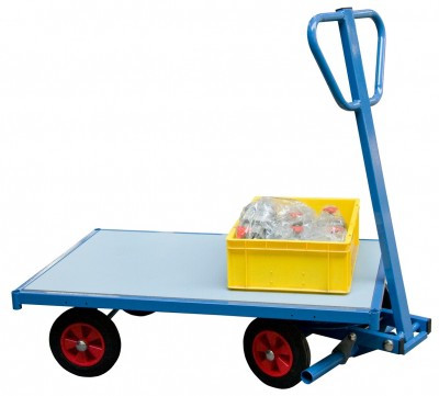 Chariot avant train pivotant 1200 x 800 mm - Plateau bois imputrescible - Charge utile 500 kg - FIMM