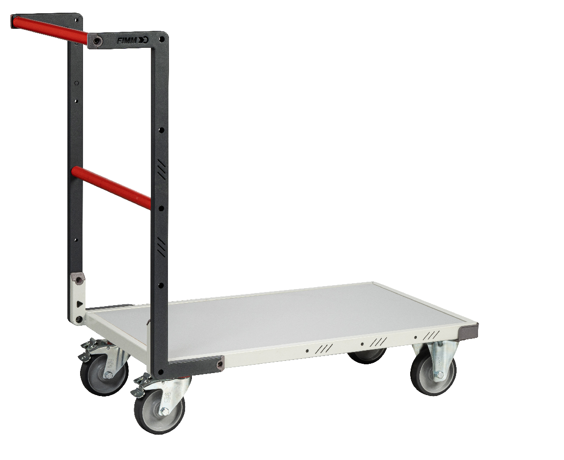 Chariot flat-pack dossier fixe 1000 x 600 mm - plateau mélaminé - Charge utile 250 kg - FIMM