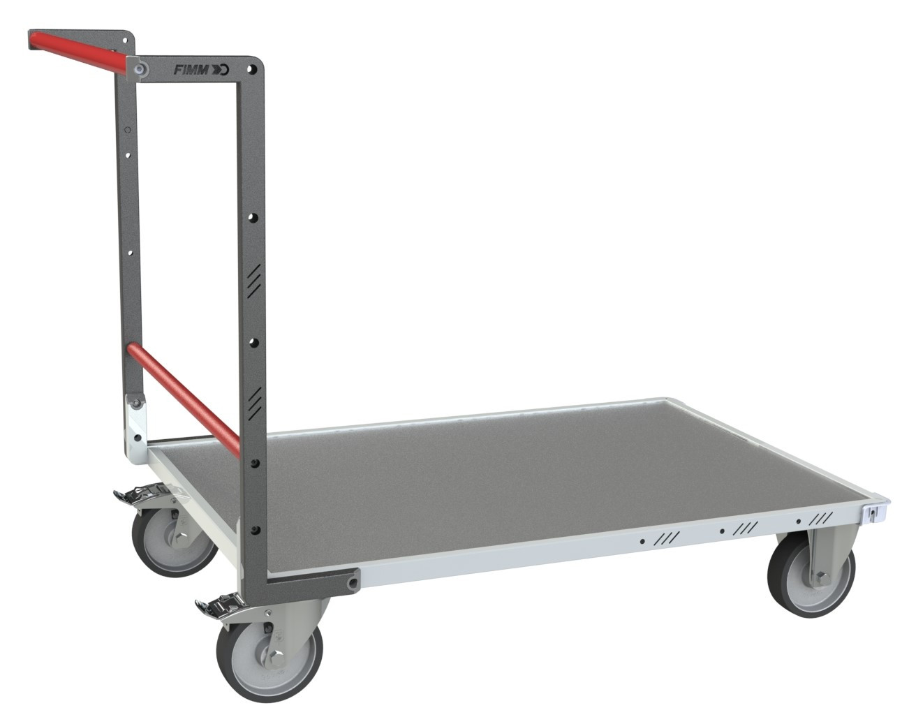 Chariot flat-pack dossier fixe 1200 x 800 mm - plateau tôle - Charge utile 400 kg - FIMM