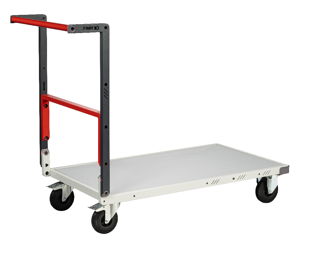 Chariot flat-pack dossier repliable 850 x 500 mm - plateau tôle - Charge utile 400 kg - FIMM