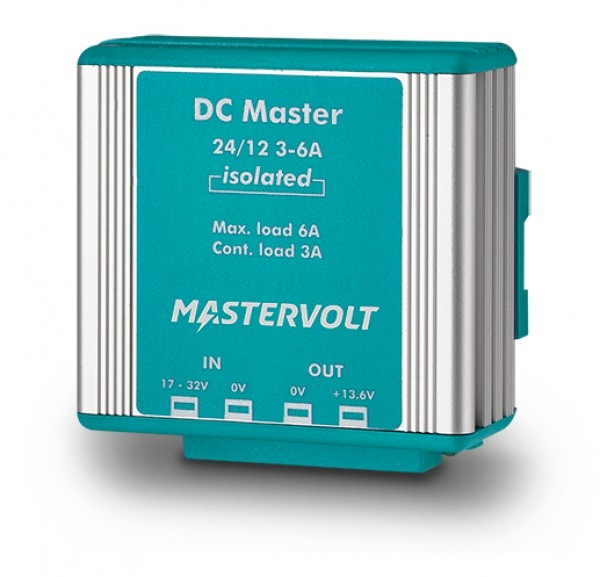 Convertisseur DC Master avec isolation galvanique 24V / 12V - 6A / 3A - IP53 - Mastervolt