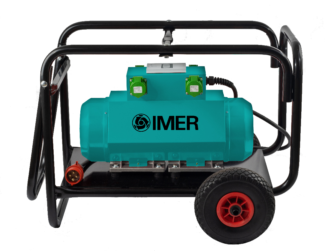 Convertisseur HF triphasé à protection thermique NW0500 - 5 kVA - 70 A - 4 prises - 80 kg - IMER FRANCE