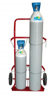 Diable 2 bouteilles, roues CC, Charge utile 200 kg - FIMM