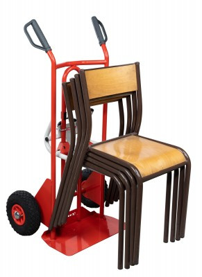 Diable porte-chaises, bavette réglable, roues PN - Charge utile 250kg - FIMM