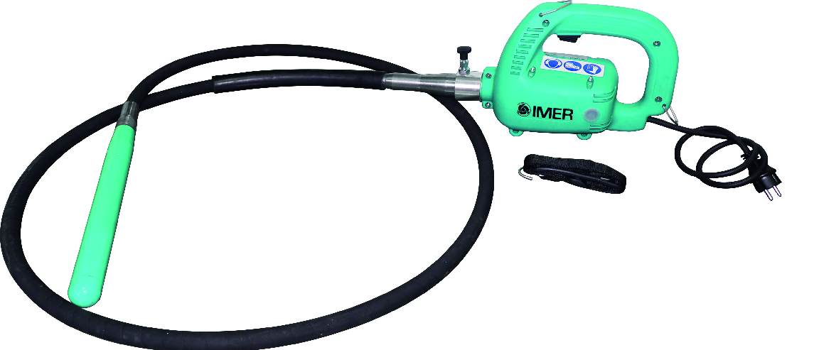 Ensemble portatif vibrant EPVI-SQ 25 avec aiguilles Ø 25 mm - Gaine 3 m - Monophasé - 2.3 kW - 4.9 kg - IMER FRANCE