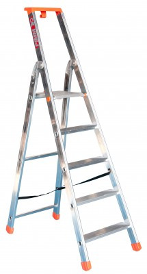 Escabeau aluminium repliable 5 marches - Charge utile 150 kg - FIMM