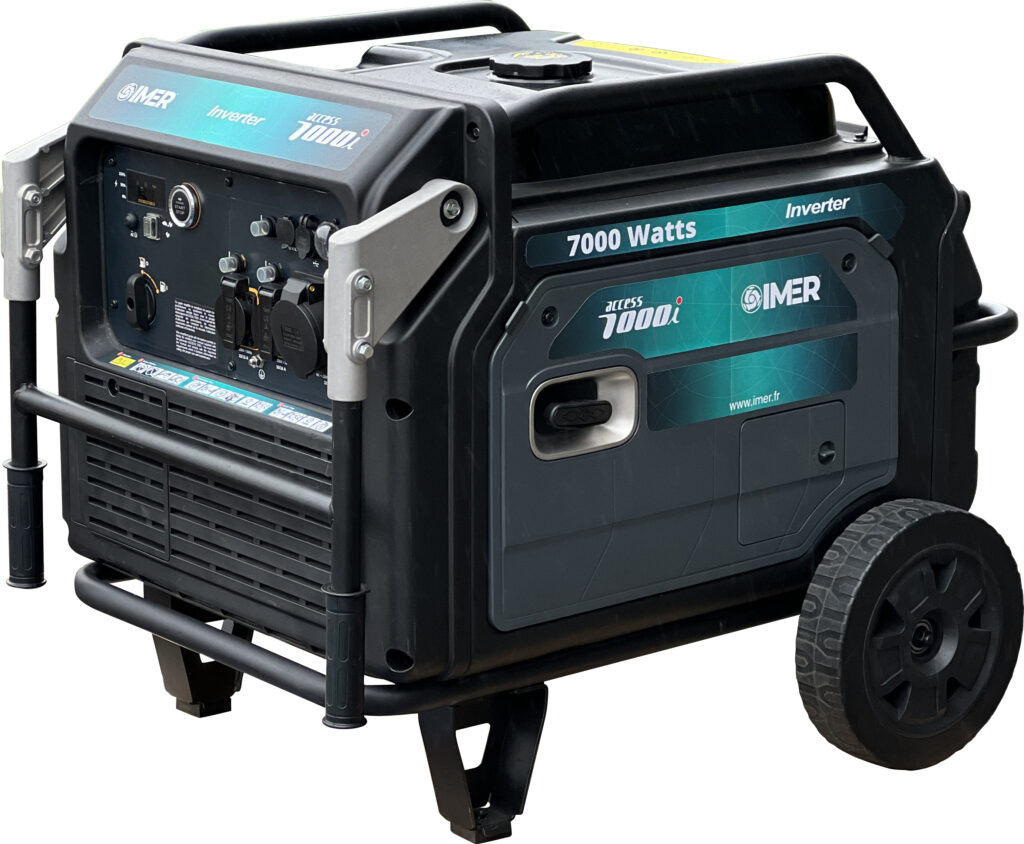 Groupe Électrogène ACCESS 7000i Insonorisé Essence Monophasé 230V 7.1 kW Inverter - Grande autonomie - IMER FRANCE