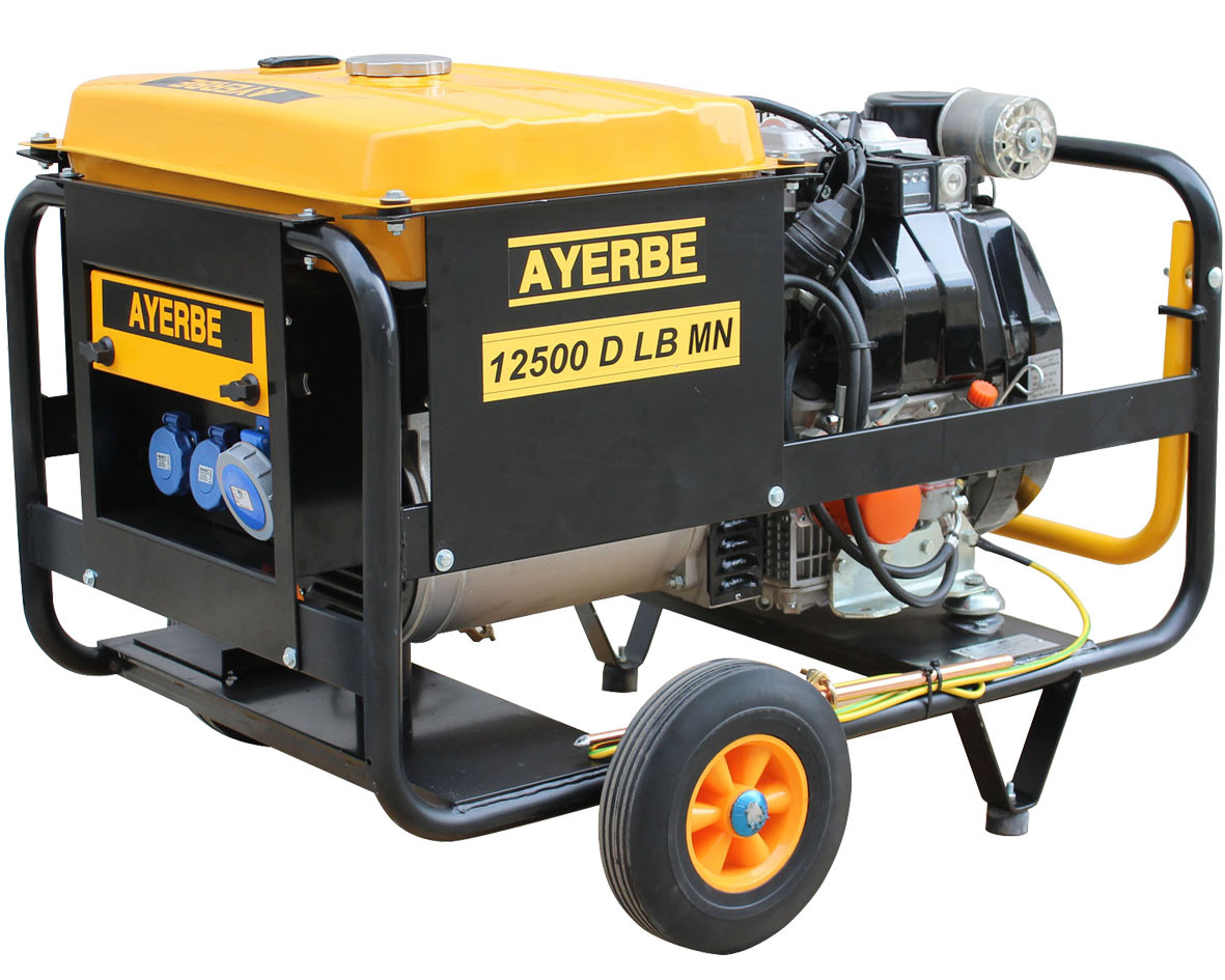 Groupe électrogène AY-12500-D-LB-MN-E Monophasé 230V - Kholer diesel - 12.5 KVA 10 KW - AYERBE