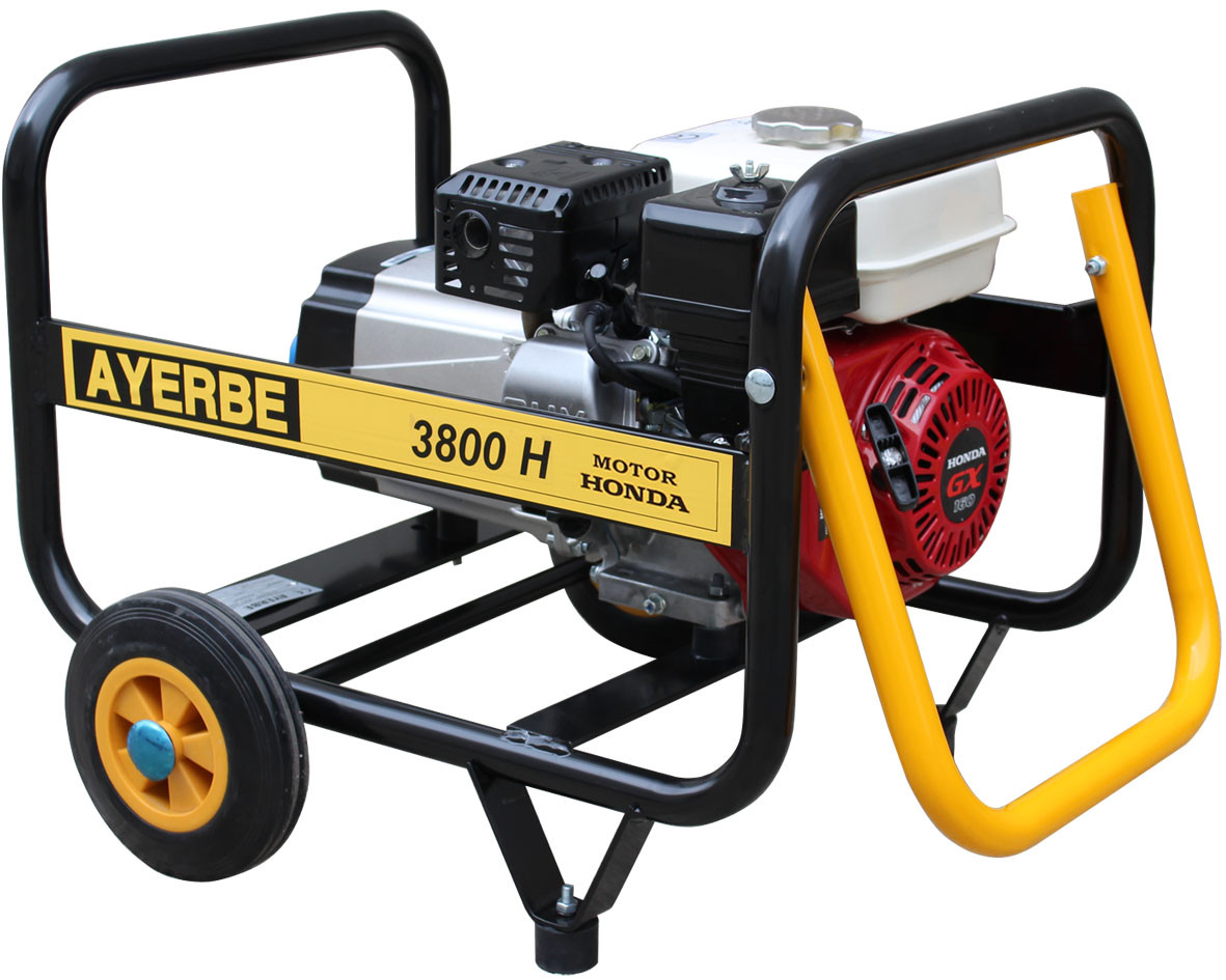 Groupe électrogène AY-3800-H-MN - Monophasé 230V - Honda GP essence - 3.8 KVA 3 KW - Démarrage manuel - AYERBE