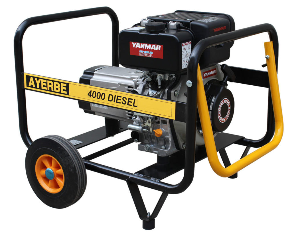 Groupe électrogène AY-4000-D-MN Monophasé 230V - Yanmar diesel - 5 KVA 4.2 KW - AYERBE