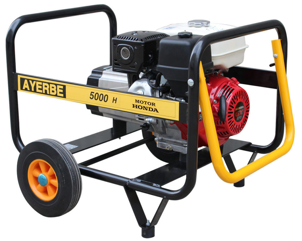 Groupe électrogène AY-5000-H-MN - Monophasé 230V - Honda GX essence - 5 KVA 4.2 KW - Démarrage manuel - AYERBE