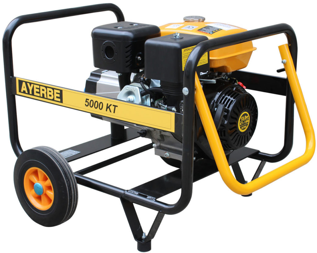 Groupe électrogène AY-5000-KT-MN - Monophasé 230V - Essence - 5 KVA 4.2 KW - Démarrage manuel - AYERBE