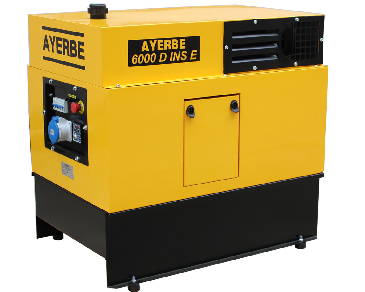 Groupe électrogène AY-6000-D-MN-INS-E - Insonorisé - 230 V - Yanmar diesel - 6.5 KVA 5.2 KW - AYERBE