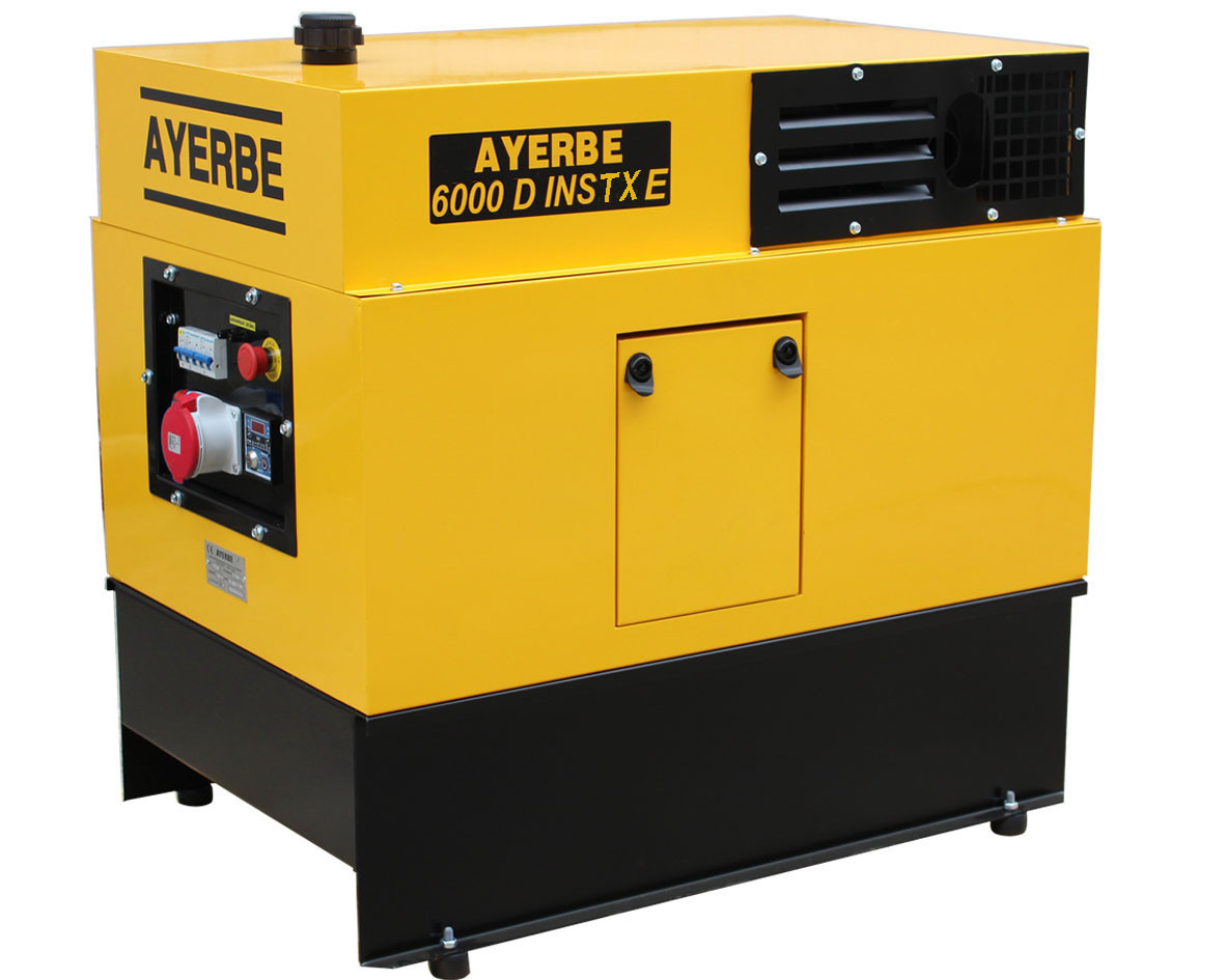 Groupe électrogène AY-6000-D-TX-INS-E - Insonorisé - 400 V - Yanmar diesel - 6.5 KVA 5.2 KW - AYERBE