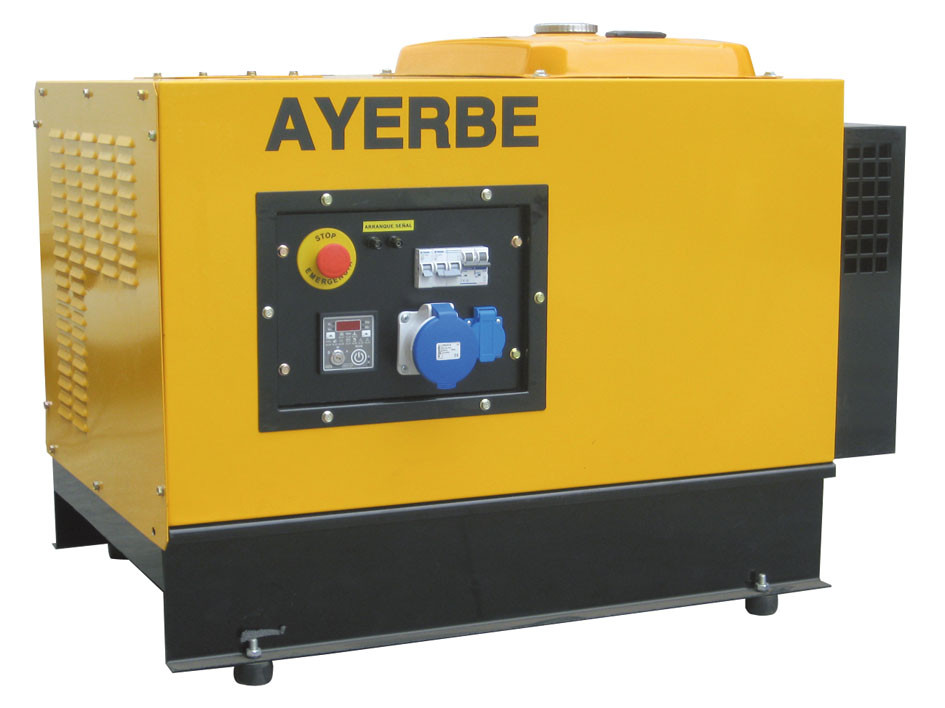 Groupe électrogène AY-8000-H-MN-INS-E - Insonorisé - 230V - Honda Essence - 8 KVA 6.4 KW - Démarrage électrique - AYERBE